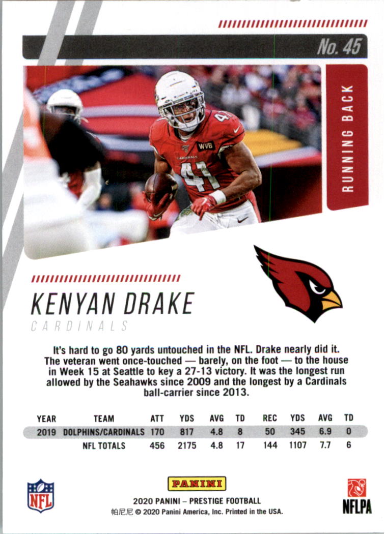 2020 Prestige Football Card Pick (Base) 1-103