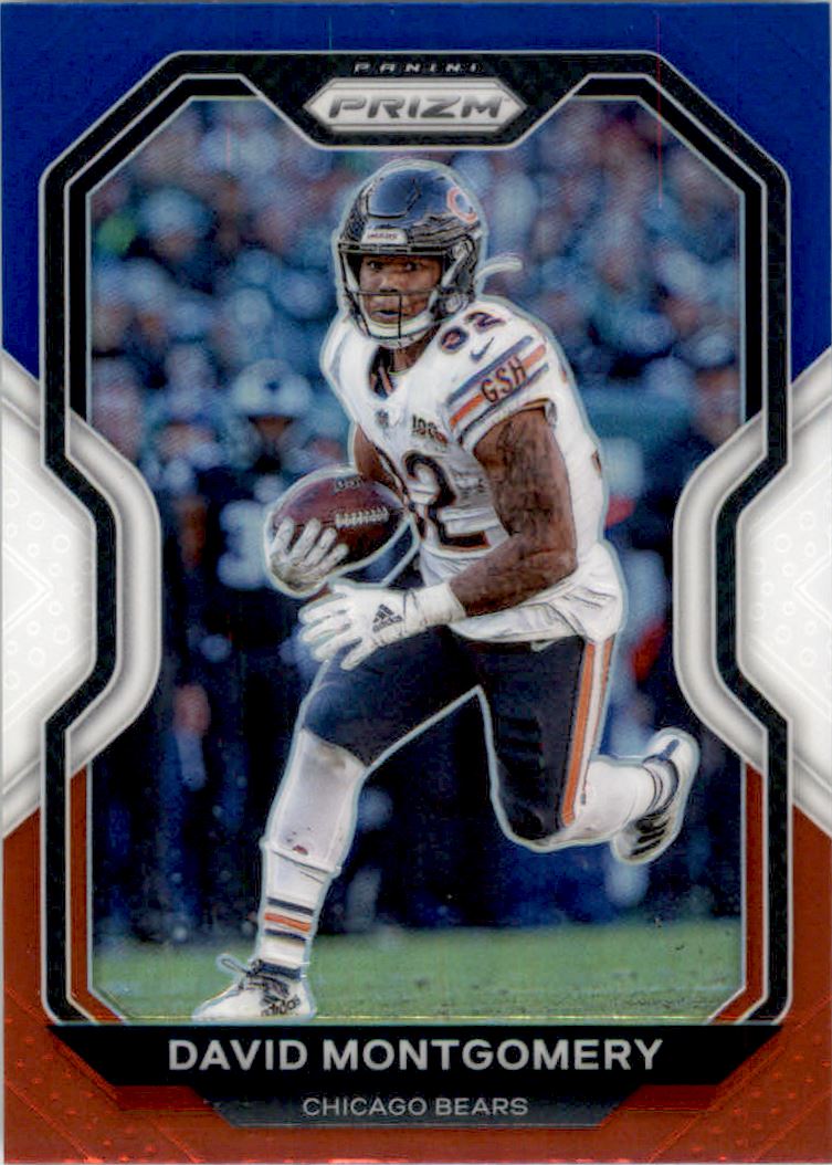 2020 Panini Prizm Prizms Red White and Blue #188 David Montgomery
