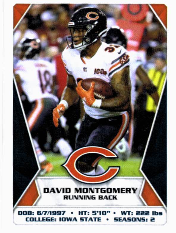 DAVID MONTGOMERY 2022 Panini Contenders Season Ticket #22 Chicago Bears