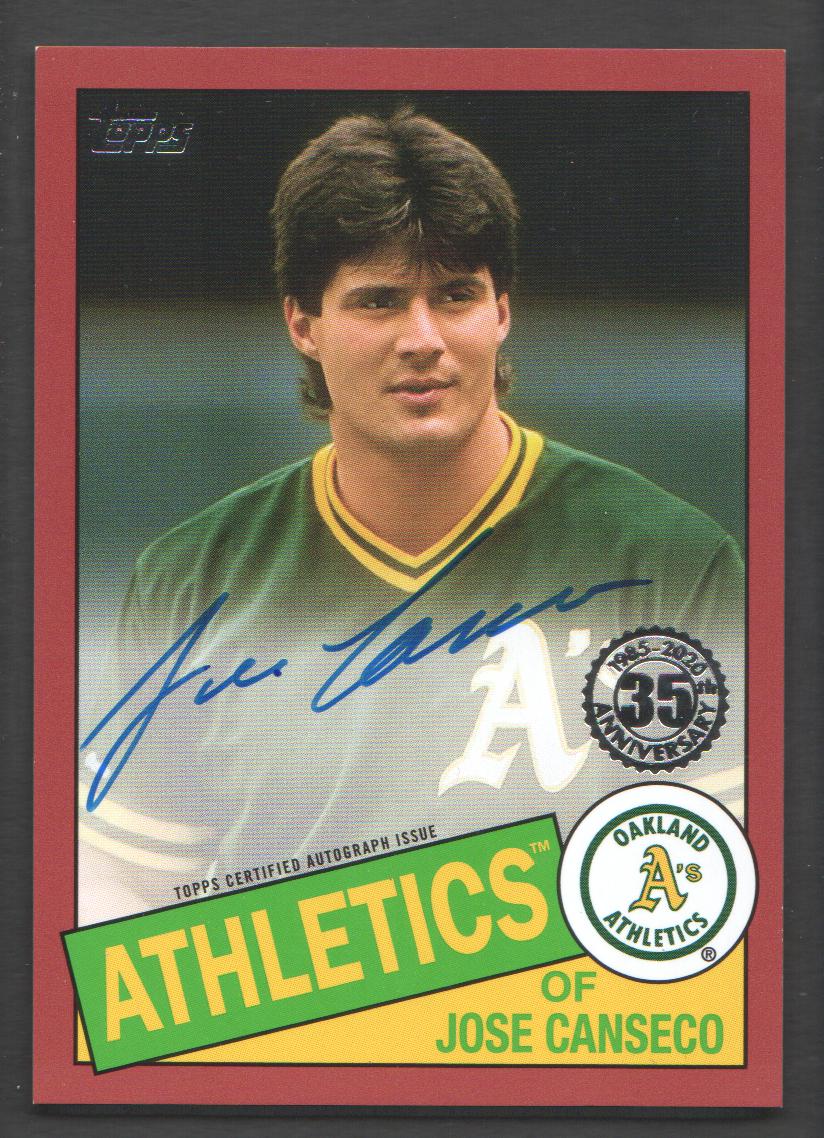 Topps update outlets Jose Canseco autograph