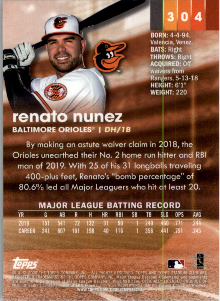 2020 Stadium Club Chrome Baseball Card Pick (Base) 144-400