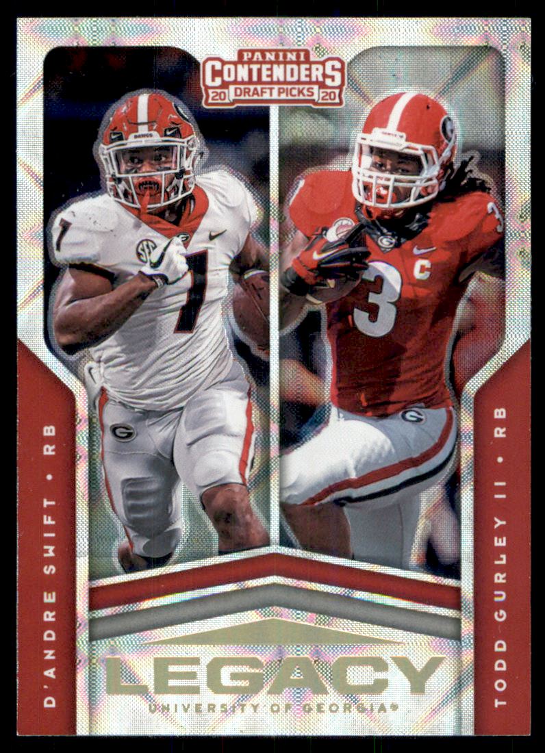 2020 Panini Contenders Draft Picks Legacy Game #17 D'Andre Swift/Todd Gurley II