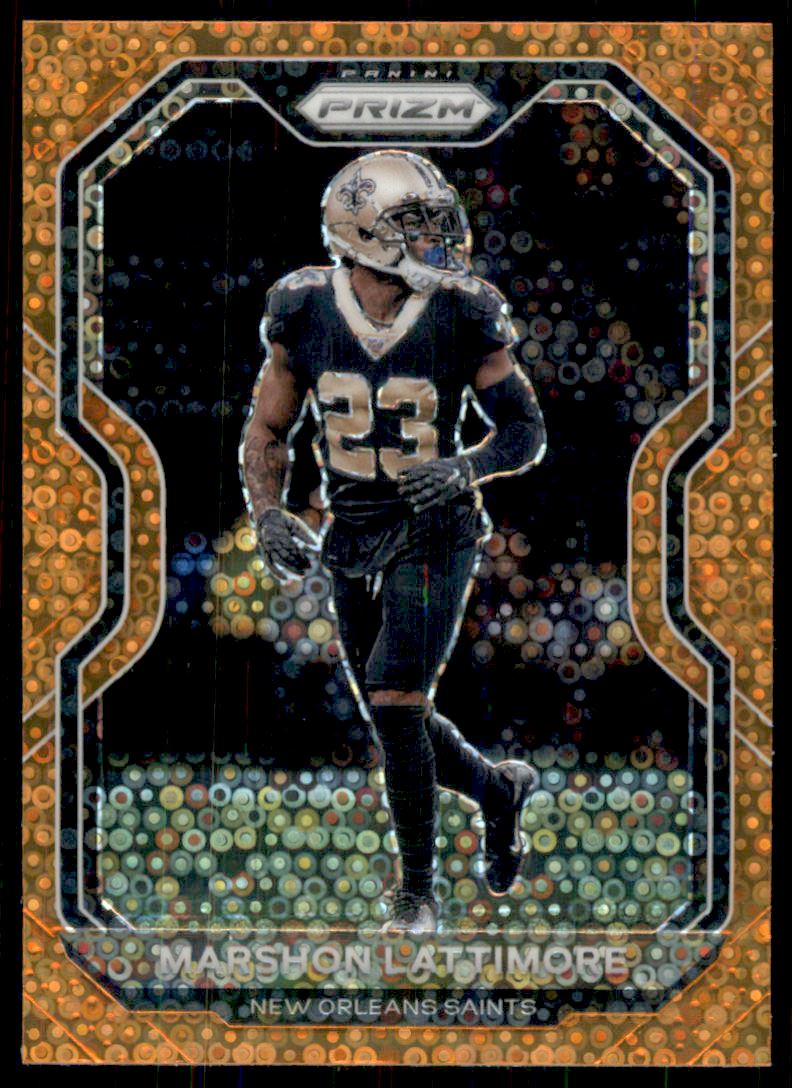 2020 Panini Prizm Prizms Orange Disco #251 Marshon Lattimore