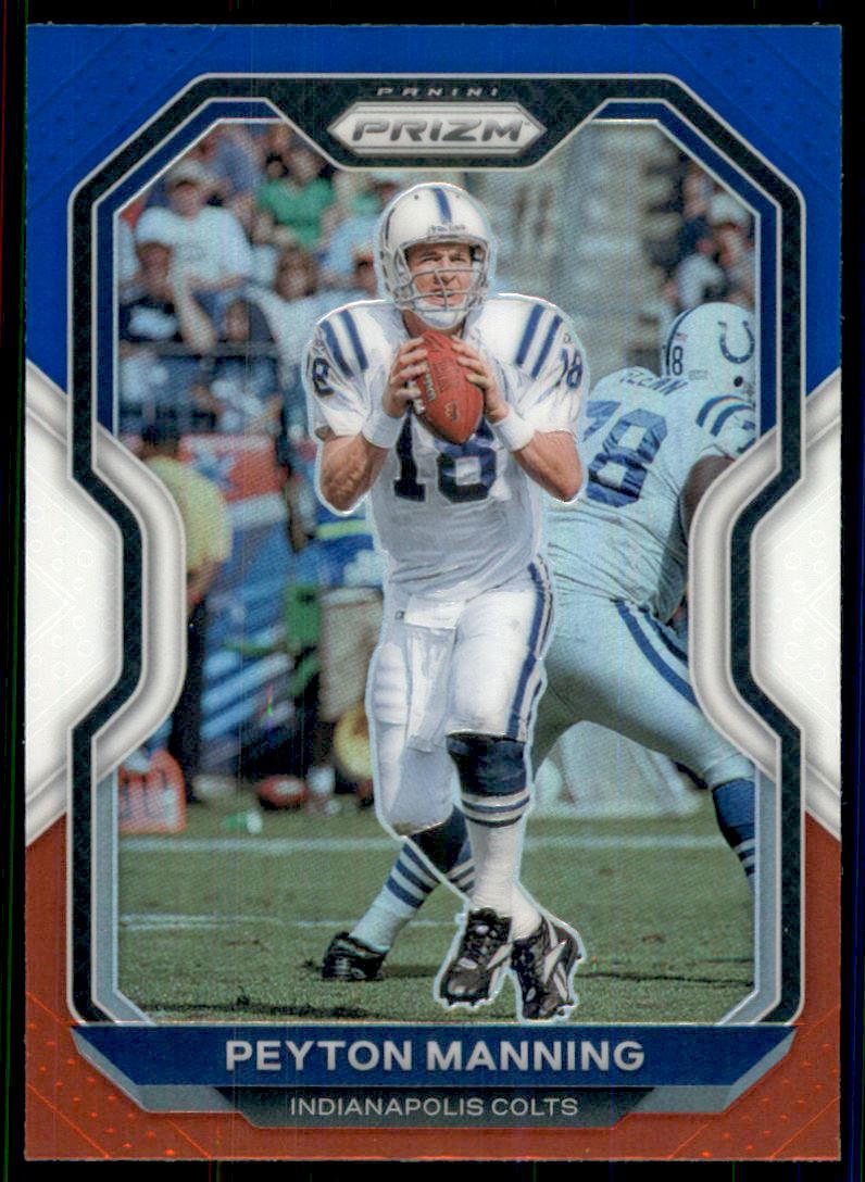 2020 Panini Prizm Prizms Red White and Blue #91 Peyton Manning