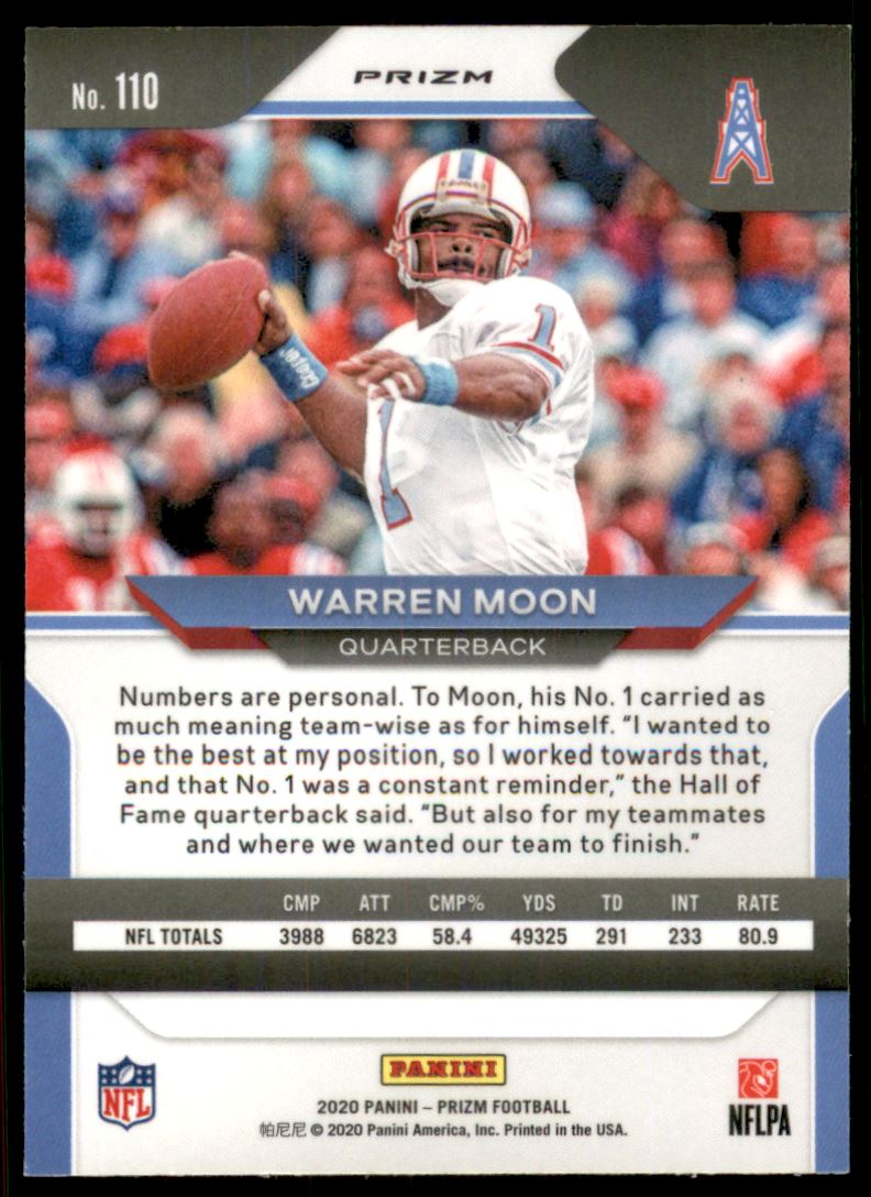 2020 Panini Prizm Prizms Red White and Blue #110 Warren Moon