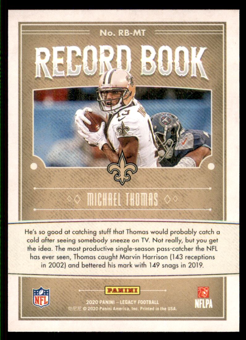 2020 Panini Legacy Record Book #8 Michael Thomas