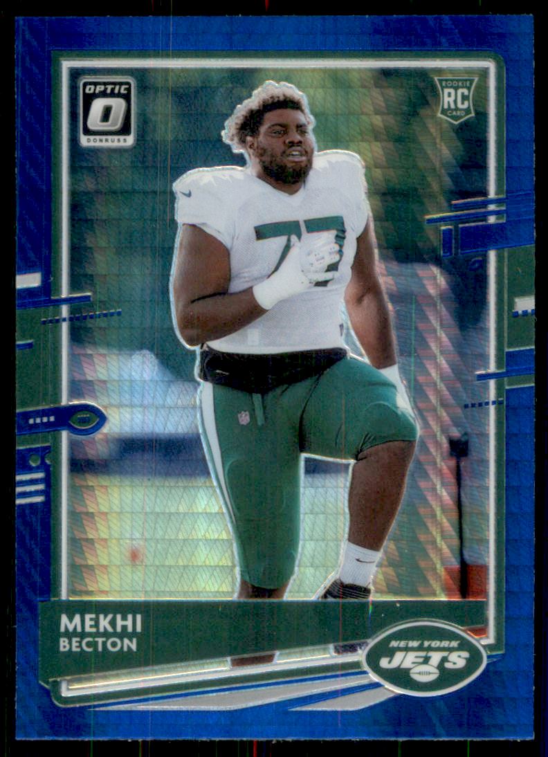 2020 Mekhi Becton Blue Prizm Rookie Panini New York Jets # 120