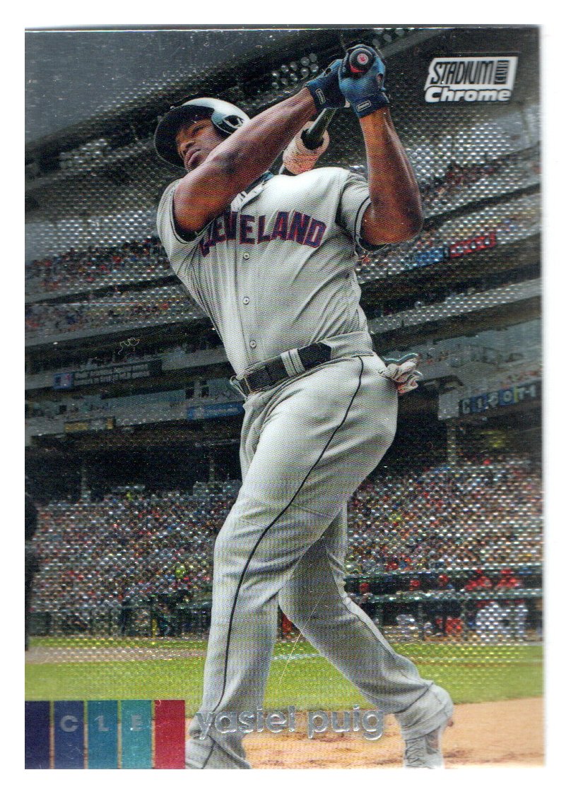 2020 Topps Stadium Club Black Foil Yasiel Puig #177