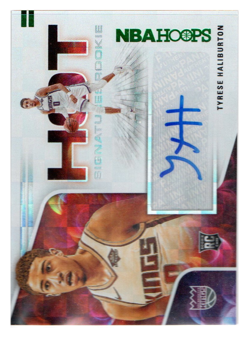 2020-21 Hoops Hot Signatures Rookies Green #3 Tyrese Haliburton