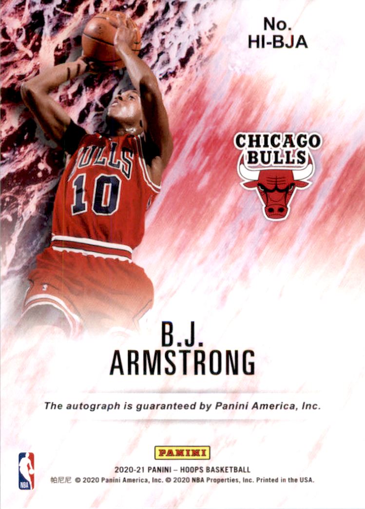 2020-21 Hoops Hoops Ink #33 B.J. Armstrong back image