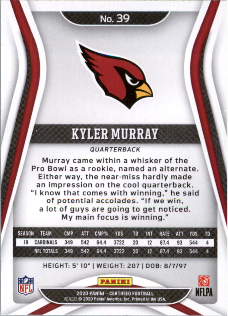 2020 Certified Football Card Pick (Base)