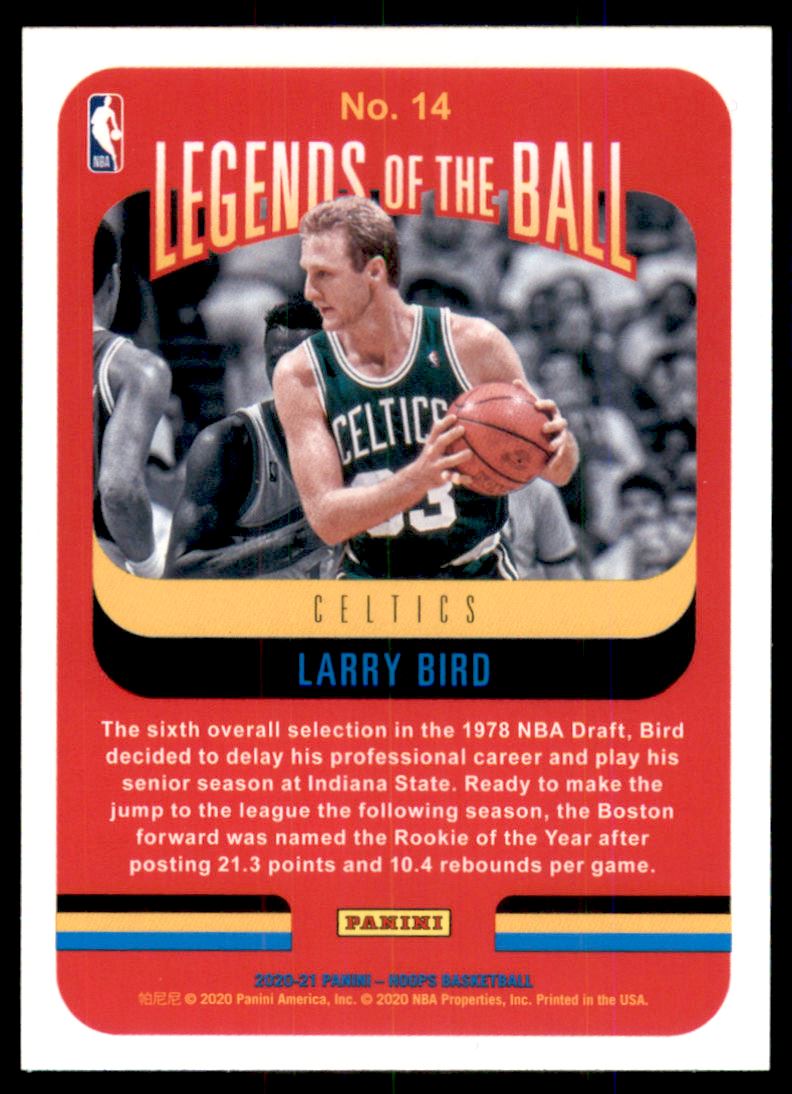 2020-21 Hoops Legends of the Ball #14 Larry Bird