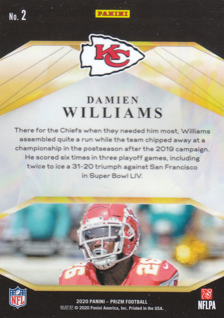 Tarjetas insertadas de fútbol americano Panini Prizm 2020 "Brilliance" - Imagen 3 de 19