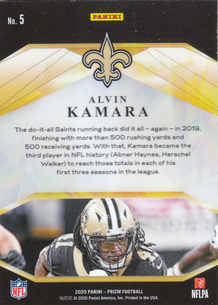 Tarjetas insertadas de fútbol americano Panini Prizm 2020 "Brilliance" - Imagen 5 de 19