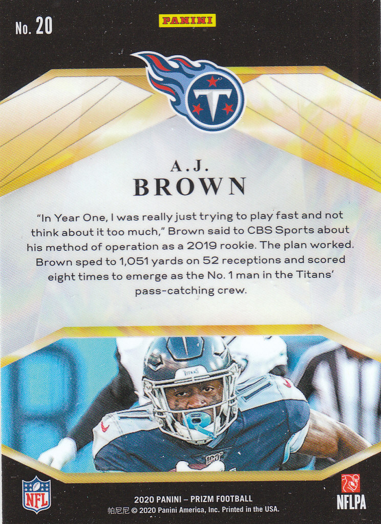 Tarjetas insertadas de fútbol americano Panini Prizm 2020 "Brilliance" - Imagen 19 de 19
