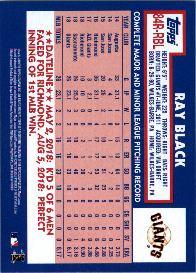 2019 Topps '84 Topps Baseball Card Pick (Inserts)