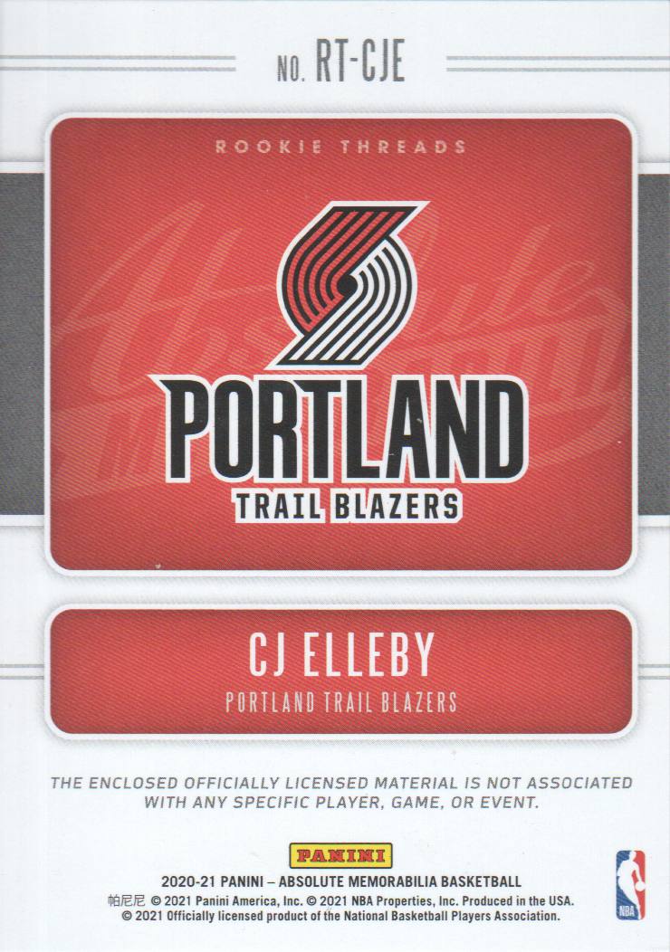 2020-21 Absolute Memorabilia Basketball Rookie Threads Level 1