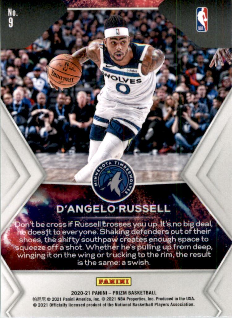2020-21 Panini Prizm Fireworks #9 D'Angelo Russell