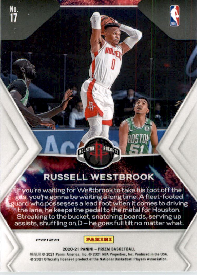 2020-21 Panini Prizm Fireworks Prizms Silver #17 Russell Westbrook