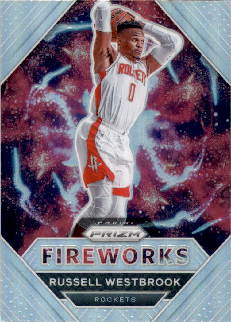 2020-21 Panini Prizm Fireworks Prizms Silver #17 Russell Westbrook