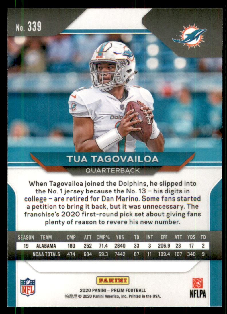 2020 Panini Prizm #339A Tua Tagovailoa RC
