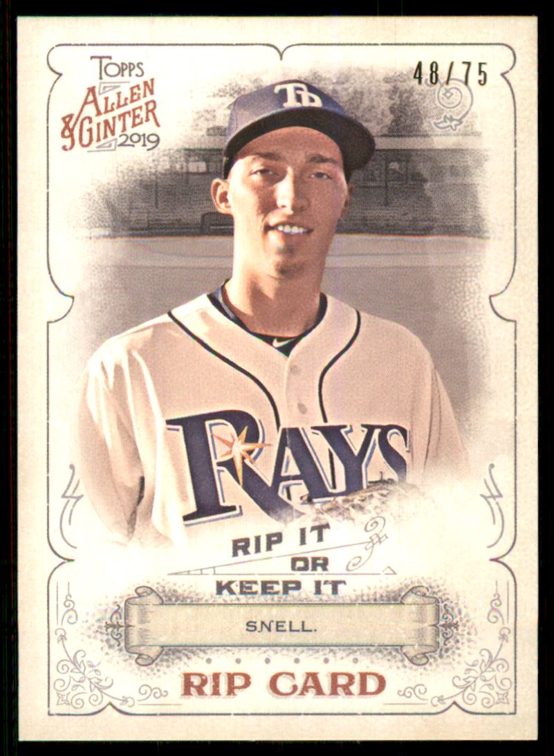 2019 Topps Allen and Ginter Rip Cards Ripped #RIP84 Blake Snell/75