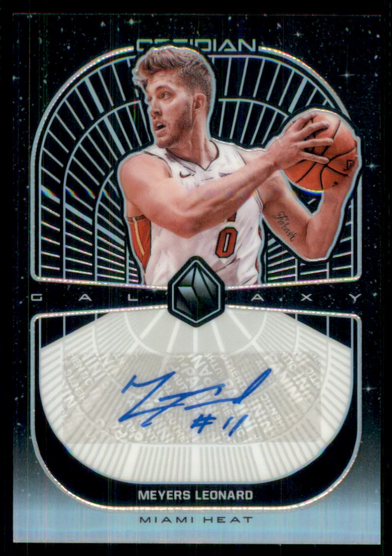 2019-20 Panini Obsidian Galaxy Autographs #22 Meyers Leonard/99 on