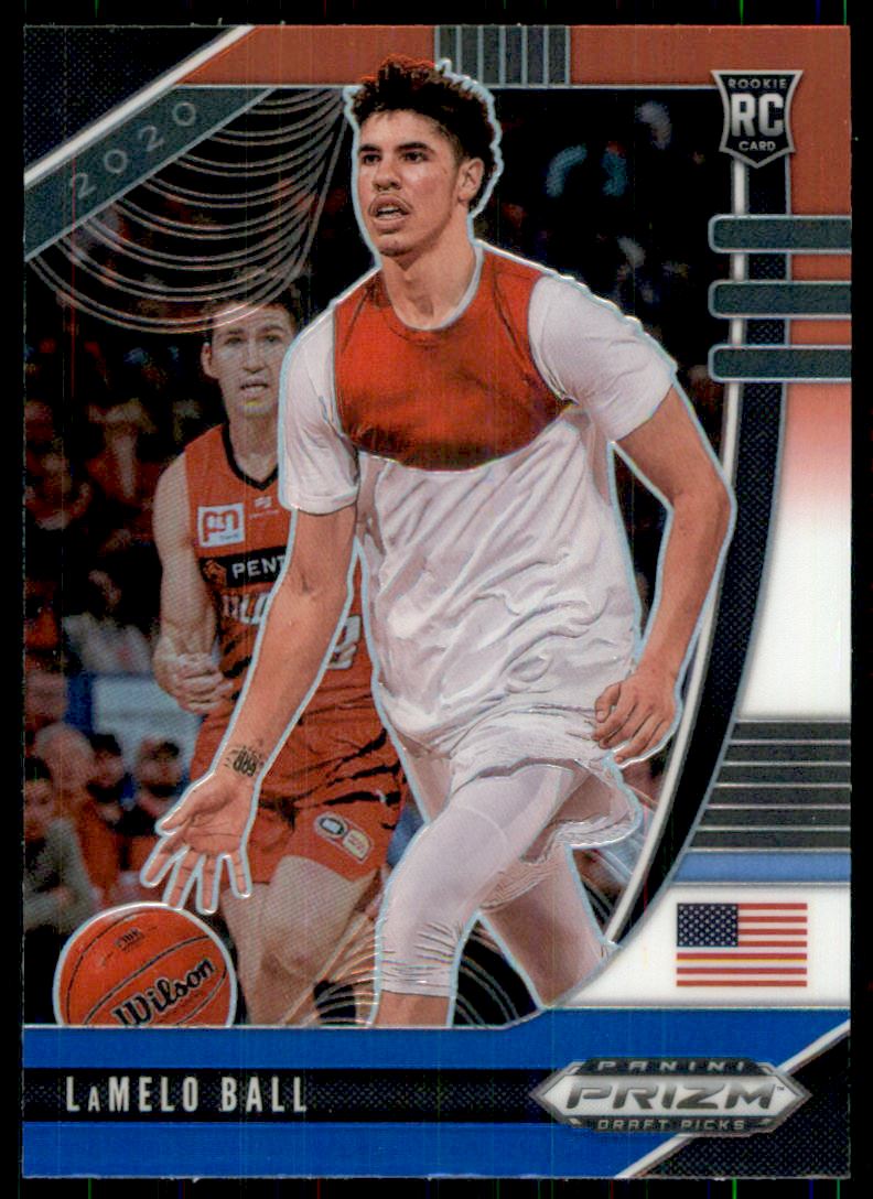 2020-21 Panini Prizm Draft Picks Prizms Red White and Blue #43 LaMelo Ball