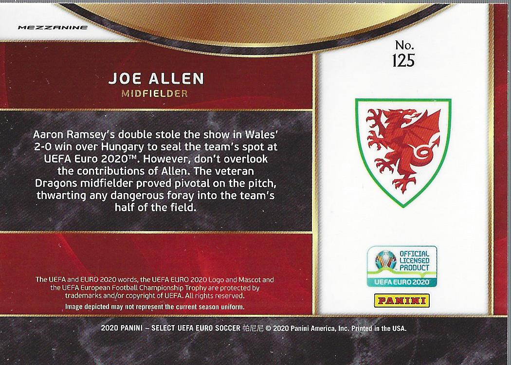 2020 Select UEFA Euro #125 Joe Allen back image