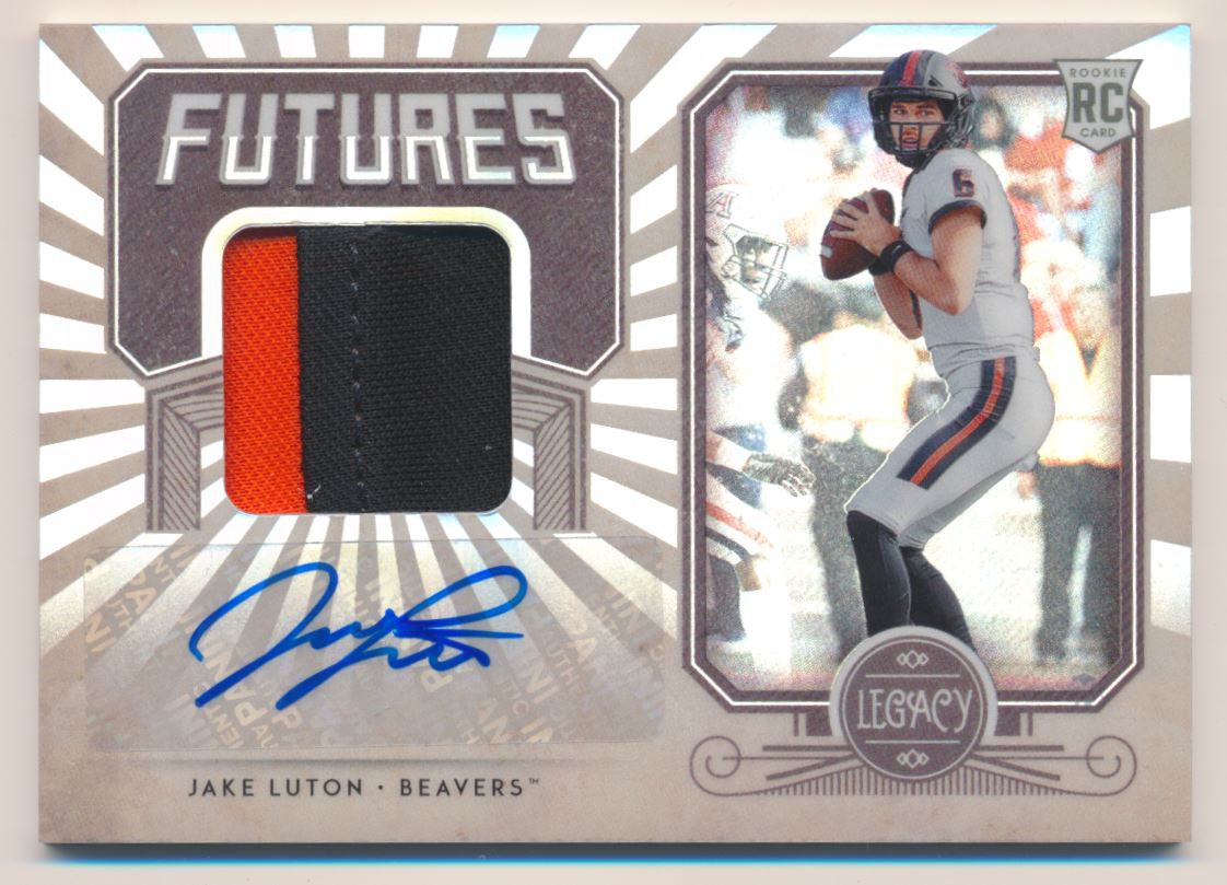 2020 Panini Legacy Futures Patch Autographs #27 Jake Luton/399