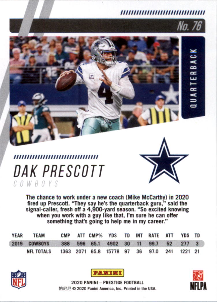 2020 Prestige Football Card Pick (Base) 1-103