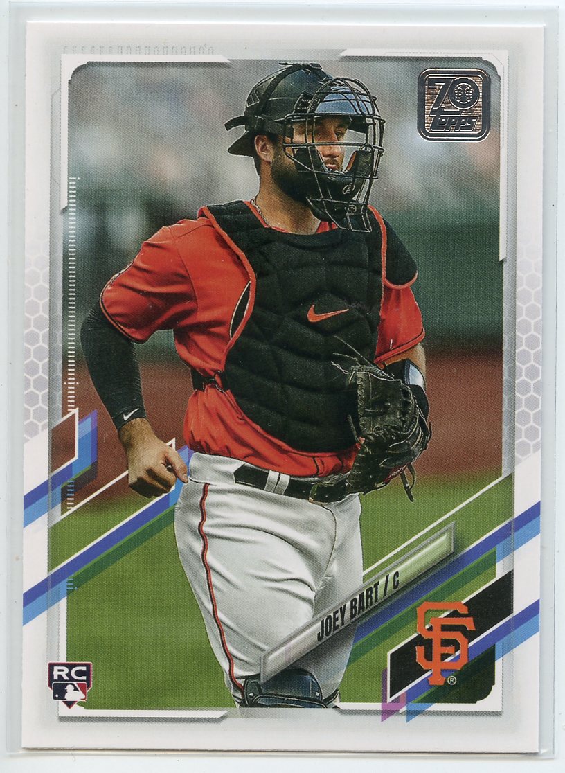 2021 Topps Base Set Photo Variations #12A Joey Bart/orange jsy, gear on - NM