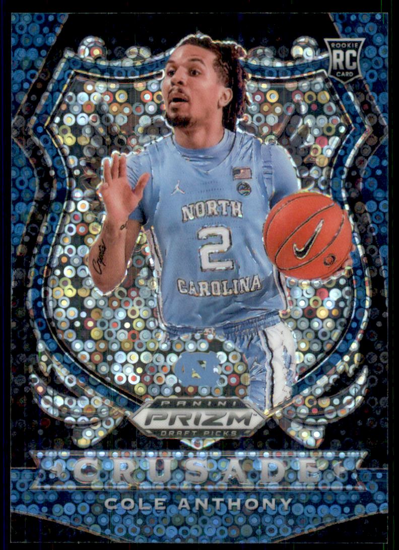 2020-21 Panini Prizm Draft Picks Prizms Fast Break Blue #89 Cole Anthony CR