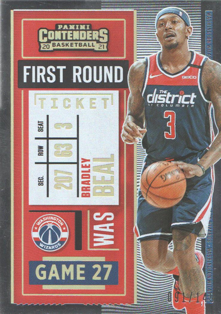 2020-21 Panini Contenders First Round Ticket #18 Bradley Beal