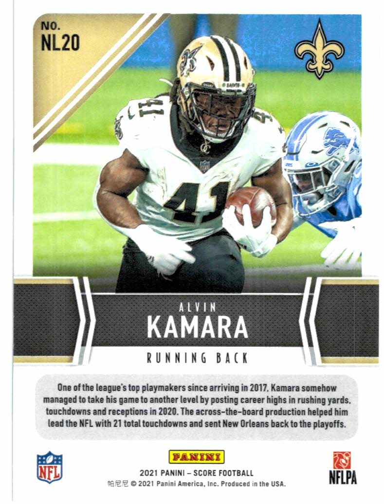 : 2021 Donruss #94 Alvin Kamara New Orleans Saints NFL