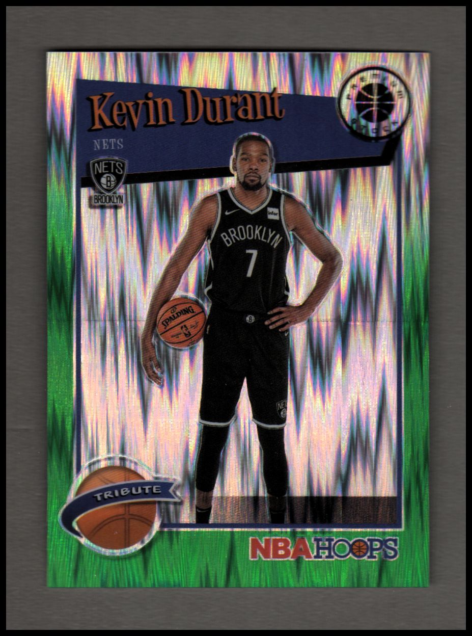 2019-20 Hoops Premium Stock Prizms Green Flash #284 Kevin Durant