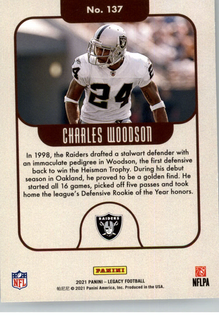 1998 Playoff Absolute Retail Charles Woodson Rookie Oakland Raiders #177