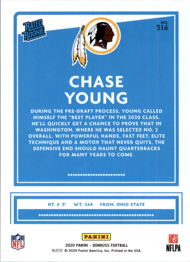 2020 Donruss Football Card Pick (Base) 210-350 - Picture 203 of 265