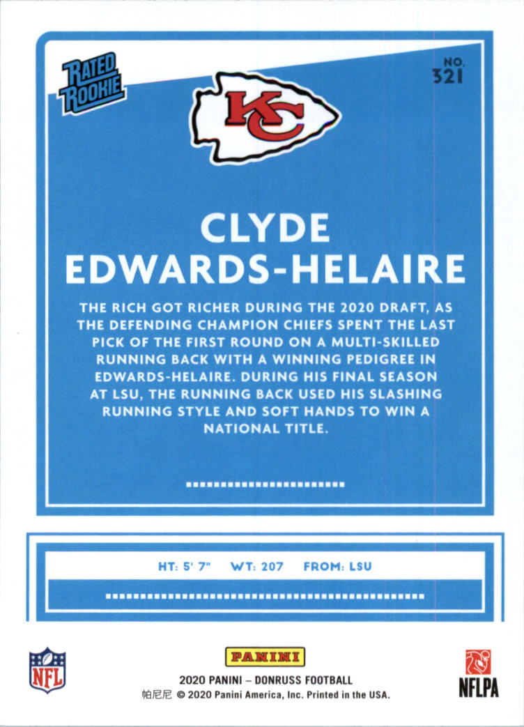 2020 Donruss Football Card Pick (Base) 210-350 - Picture 209 of 265