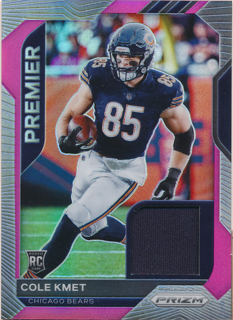 2020 Panini Prizm Premier Jerseys Pink #28 Cole Kmet