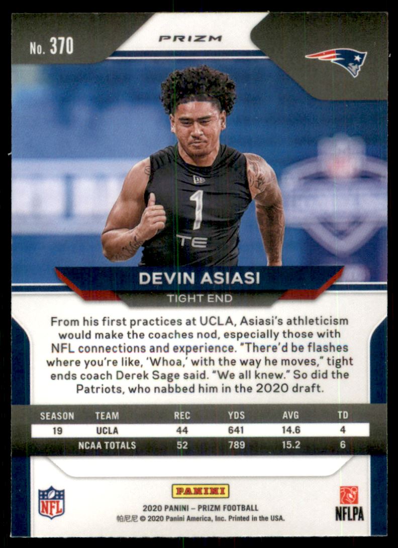 2020 Panini Prizm Prizms Neon Green Pulsar #370 Devin Asiasi