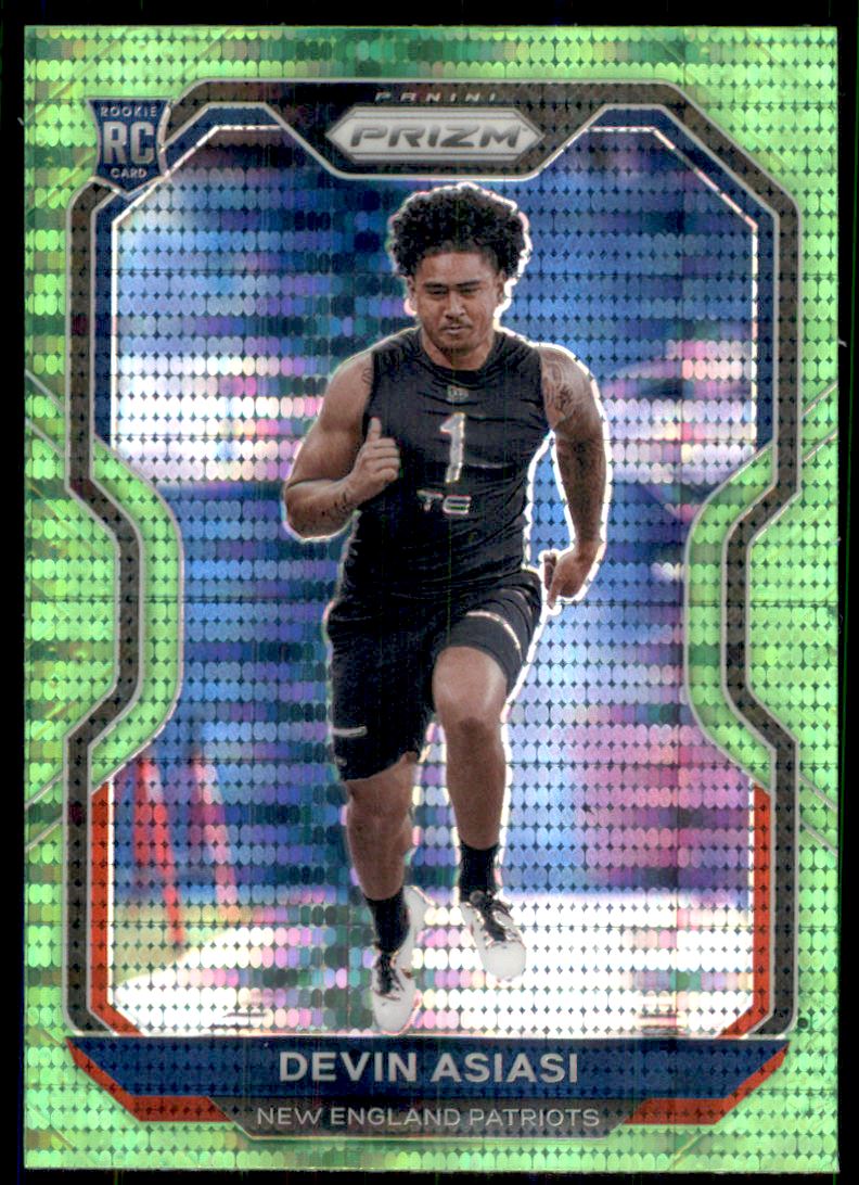2020 Panini Prizm Prizms Neon Green Pulsar #370 Devin Asiasi