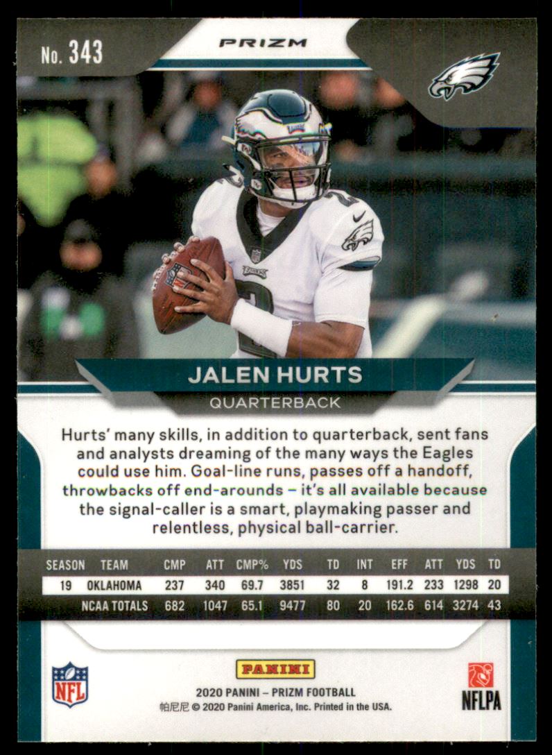 Jalen Hurts 2020 Prizm Red White Blue #343 Price Guide - Sports