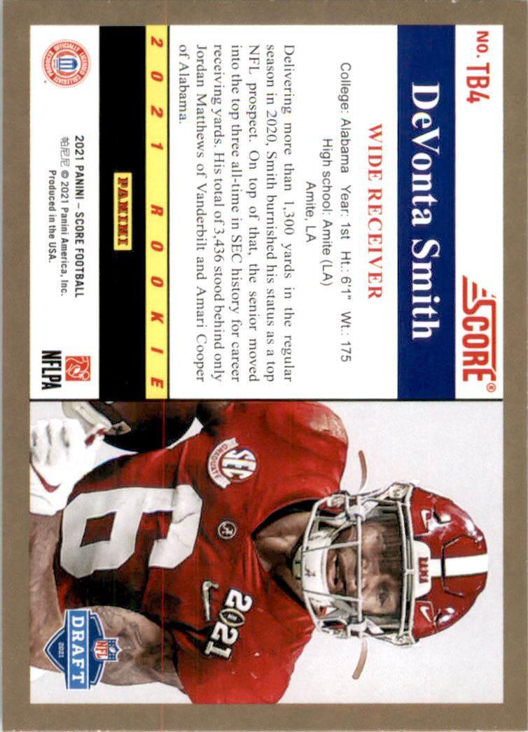 2021 Score '91 Throwback Rookies #4 DeVonta Smith