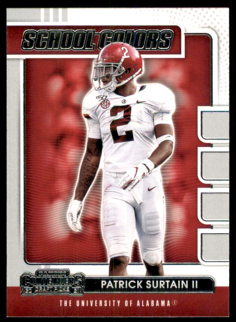 2021 Panini Contenders Draft Picks School Colors #8 Patrick Surtain II
