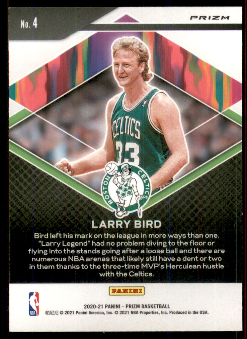 2020-21 Panini Prizm Fearless Prizms Silver #4 Larry Bird