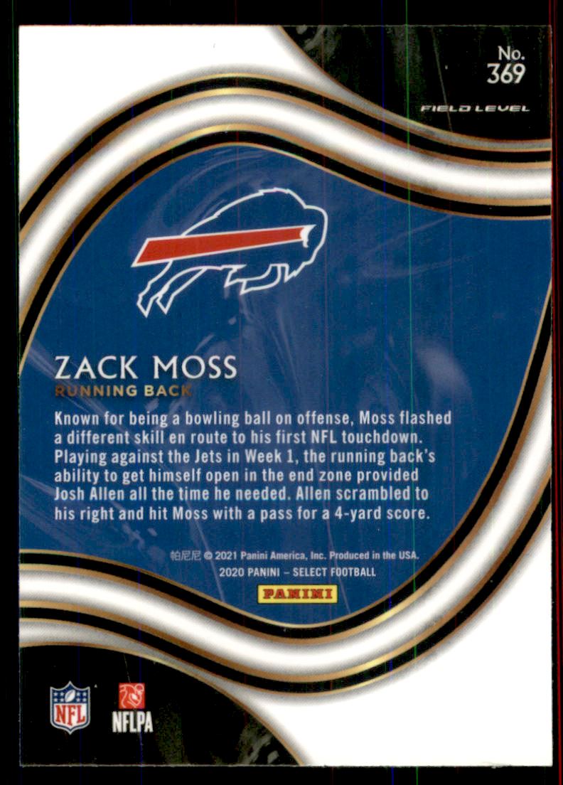 2020 Select #369 Zack Moss on Fanatics Collect