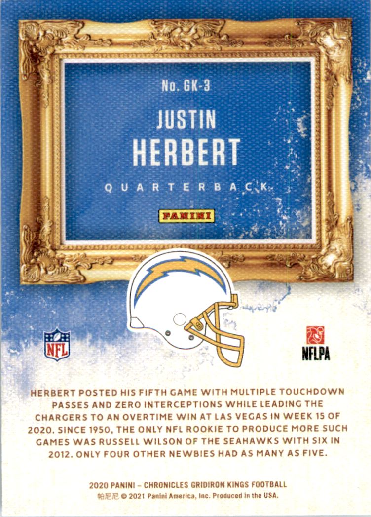 2020 Gridiron Kings Pink 3 Justin Herbert NMMT