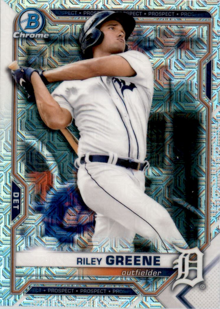 2021 Bowman Chrome Mega Box Prospects Refractors BCP4 Riley Greene