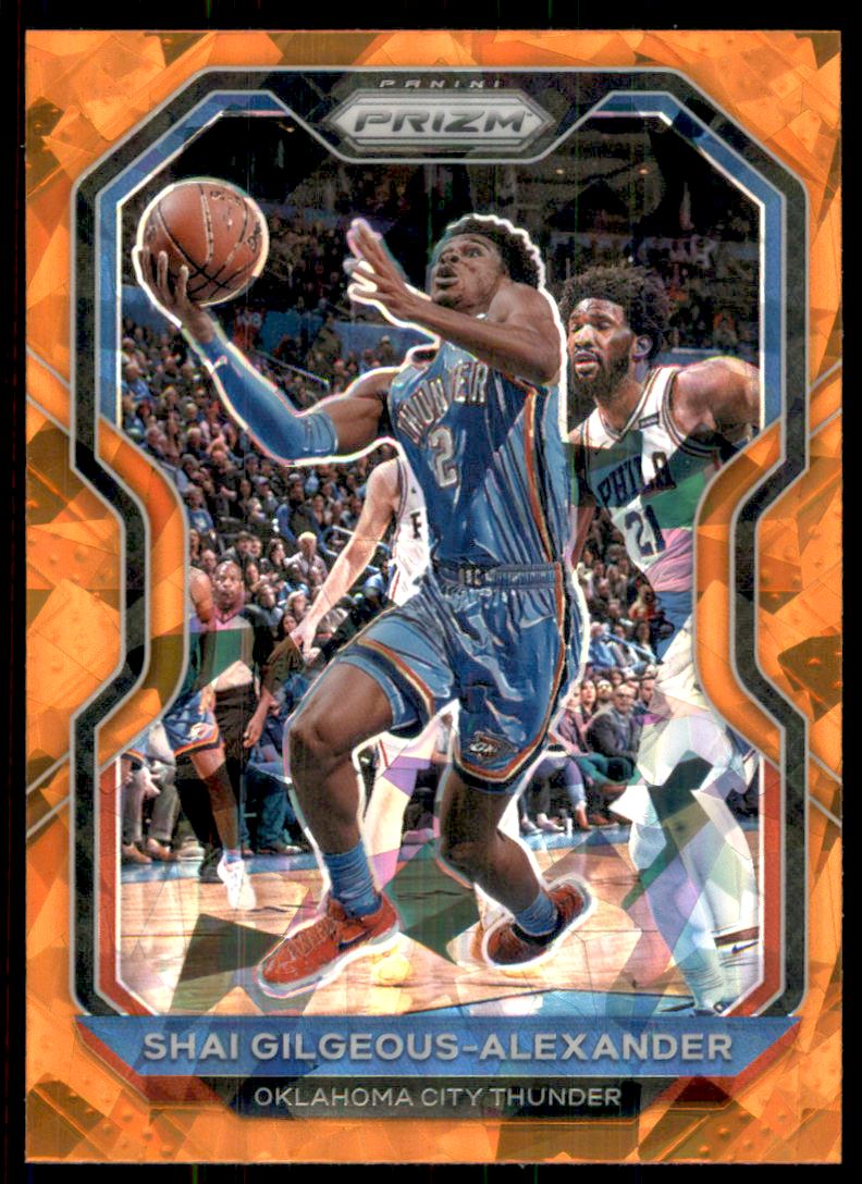 2020-21 Panini Prizm Prizms Orange Ice #118 Shai Gilgeous-Alexander